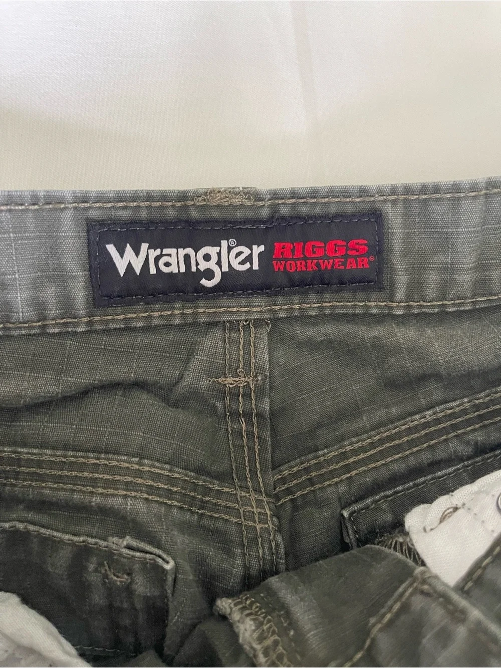 Wrangler Riggs Workwear Ripstop Cargo Pants Olive Green 30x30 103W060LD